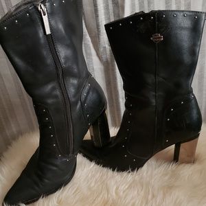 Harley Davidson chrome studded boots